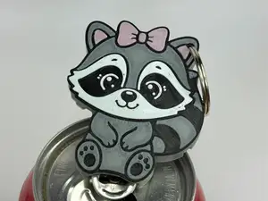 Cute Raccoon w/ Bow Pop Can Tab Opener Tab Fairy