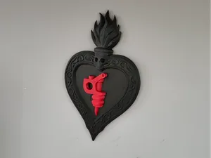 Wall Skull Heart – Quadro 3D per tatuatori
