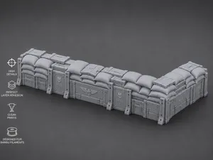 Corner Defense Line – 28-32mm Tabletop Terrain