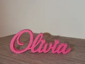 Olivia, scritta da appoggio con nome