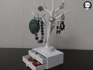 Jewelry Tree Stand - Elegant Organizer with Drawer