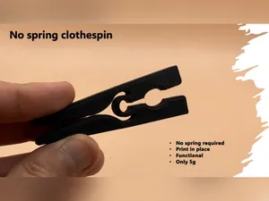 Print in place NO SPRING Clothespin