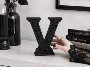 Goth Baroque Letter V gothic Decor