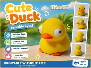 Cute Duck With Big Movable Eyes