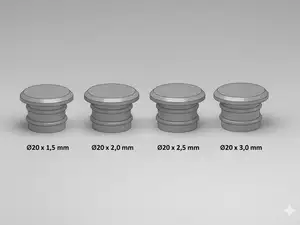 Round Tube Plug - 20mm multiple tube thicknesses
