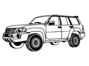 2d line art Nissan Patrol GU4