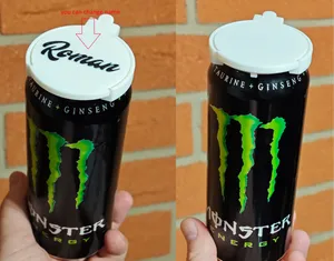 Can lid with changeable name, + single color