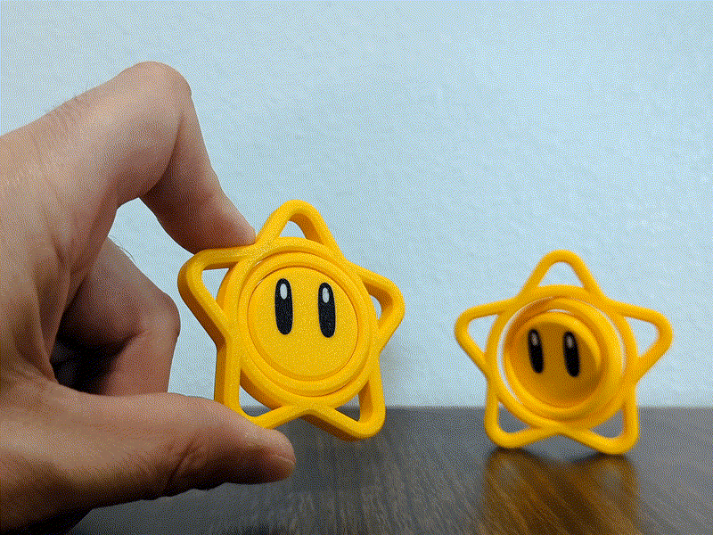 Mario Star Gyro Fidget | AMS or Single Extruder