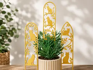Cat Plant Stakes Set