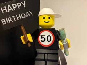Brickman 20 30 40 50 60 70 80.. Anpassbar Birthday