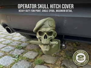 Operator Skull Tow Hitch Cover Cap