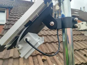 MeshCore solar repeater pole mount