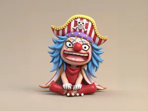 小丑巴基-海贼王草帽海贼团周边手办-儿童涂色玩具