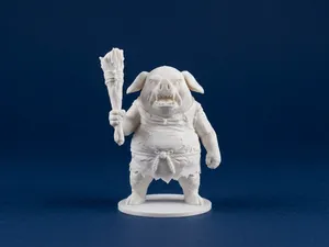 Savage Pig Warrior Figurine – Fantasy Boar Fighter