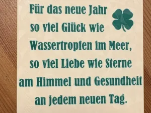 Fliesenspruch: Für das neue Jahr
