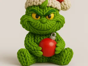 Knitted Grinch Christmas Ornament – Cute Holiday