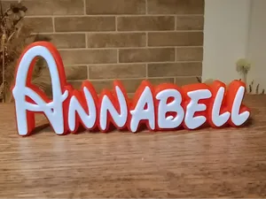 Disney Name Sign Annabell Kid Room Wall Decor Tag 