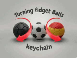 Fidget Soccer Ball Clicker Keychain | AMS