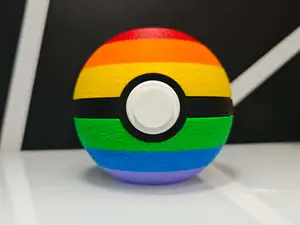 Rainbow Pokeball Piggy Bank Money Saving Box