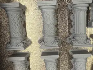 Ornate Stone Columns Set – Decorative Medieval