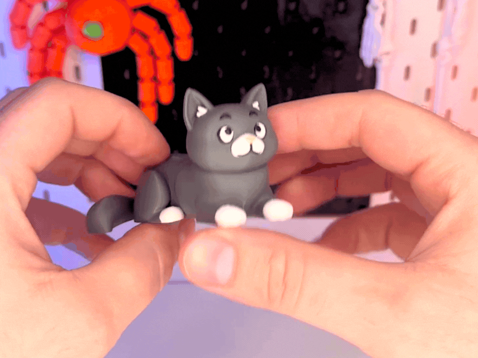 Flexi British Cat  | Cute Articulated Cat Model