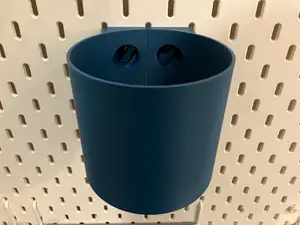 Utensil pot holder for peg board