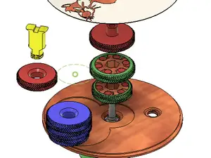 Two Way To One Way Mechanism Toy Gearbox Clutches