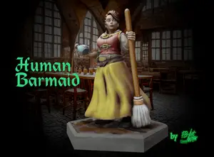DnD Miniature Human Barmaid 28mm scale