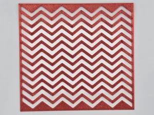 Geometric Chevron Zigzag Pattern Craft Stencil