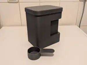 Laundry detergent / Washing powder box with scoop