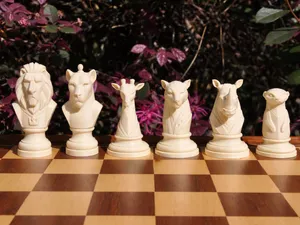 African Animals Chess Set