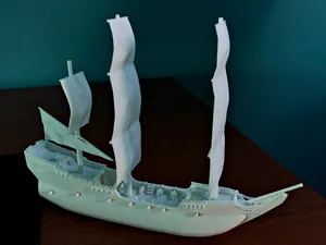 Historic Pirate Galleon Ship with Sails