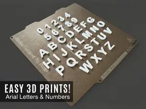Alphabet Letters & Numbers (Extended Set) - Arial