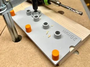 Shelf Pin Jig for 5 mm Self-Centering Drill Bits