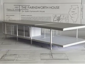 Farnsworth House - 1:100 - architectural model