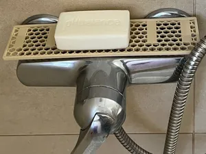 Pipe Mounted Shower Soap Holder