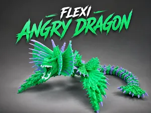 Flexi Angry Dragon – Posable Articulated Dragon 