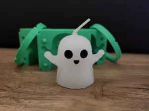 Cute Ghost Candle Mold – 4 Spooky Variations