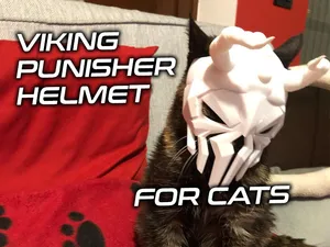 Viking Punisher Helmet for Cats - Epic Armor