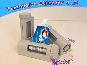Ratcheted Toothpaste Squeezer (Print-in-Place)
