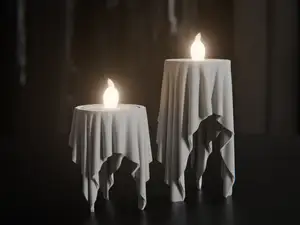Floating cloth candle – LED tealight holder