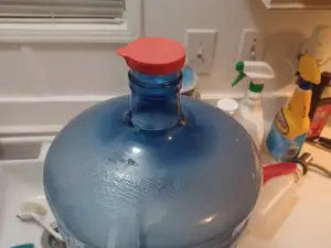 Simple lid for 5 gallon water bottles PLA PETG