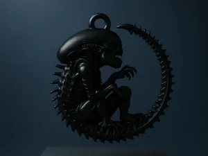 Xenomorph-Embryo Schlüsselanhänger