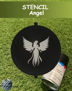 Golf - Golf Ball Stencil - Insert - Religion - Angel - Spray Only