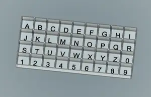 Scrapbooking Letter Collection Box 235mm x 100mm