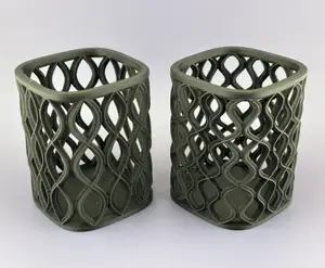 Omega Helix Loop Squircle Open Frame Strong Pen Holder - Sinuous home & office decor