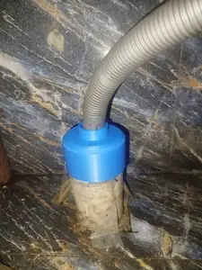 Sink pipe joint — 37 mm inlet × 80 mm main, 5 mm walls (20% infill)