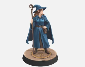 Female Elf Wizard - DnD Mini