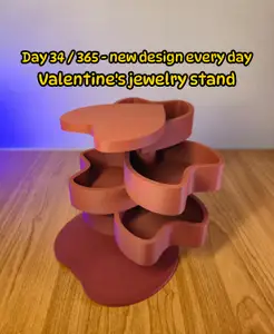 Heart Jewelry Stand – Rotating Stackable Tray Organizer