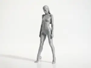 Elegant Female Figurine 3D Printable STL Model